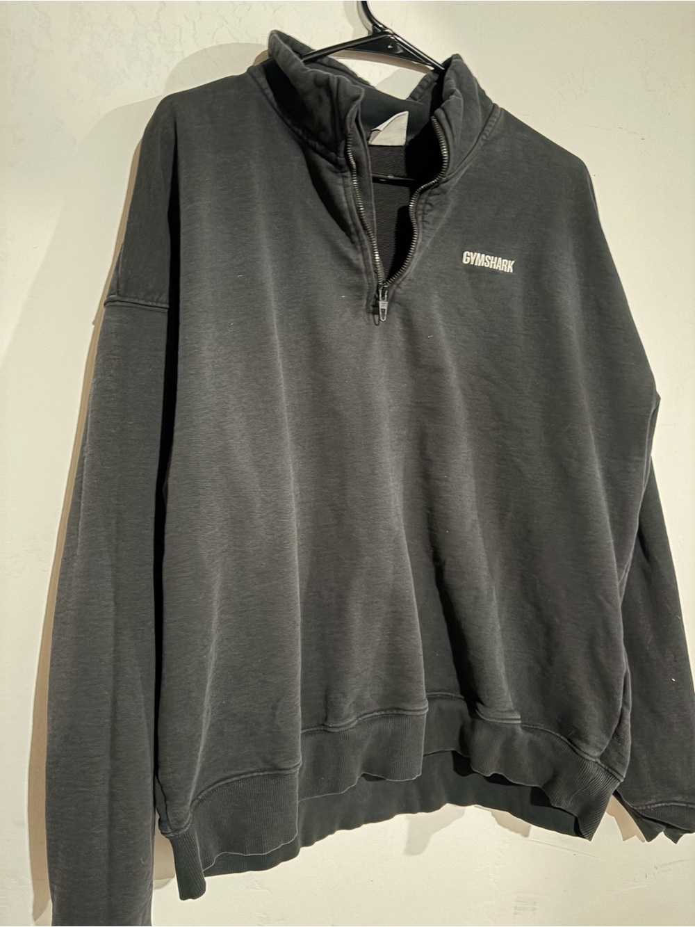 Gymshark Men's Black Half-Zip Pullover Sweatshirt